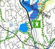 5). Figur 10: Utsnitt fra forslag til ny kommuneplan for Bergen som viser planområdet Temakart for overordnet grønnstruktur er en del av forslaget.