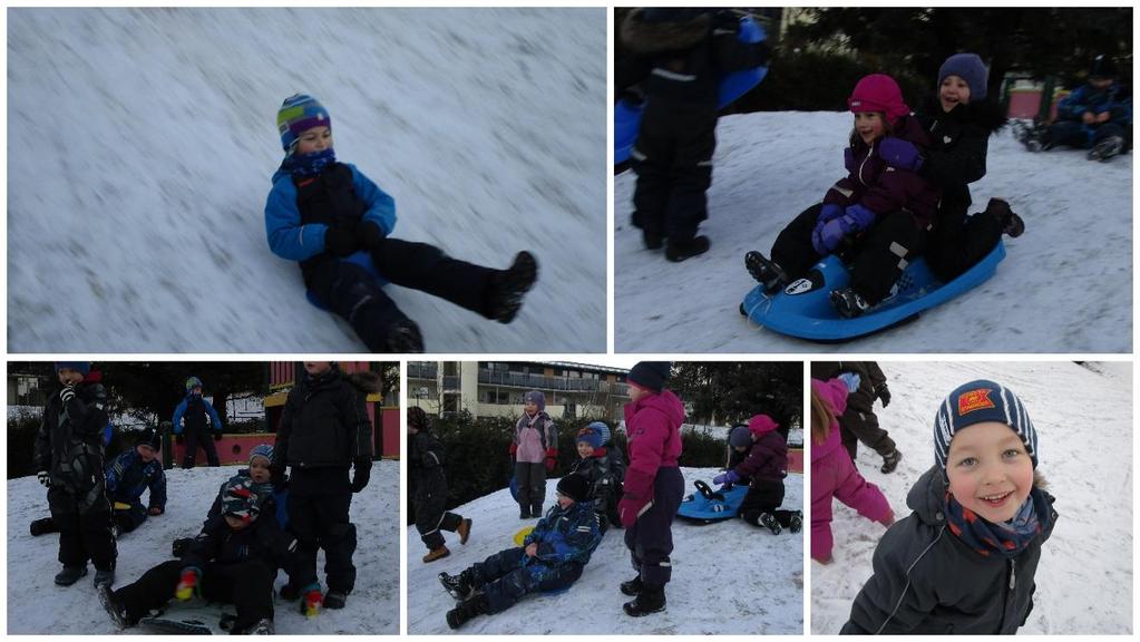 Barna driver gjerne med ulike ting når de leker ute i barnehagen ellers, men når snøen kommer får alle et felles fokus!