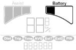 5.3.5 Battri indikator Batteriets strøm nivå vises alltid under Battery øverst til høyre i displayet. Opptil seks segmenter vises avhengig av batteri status.