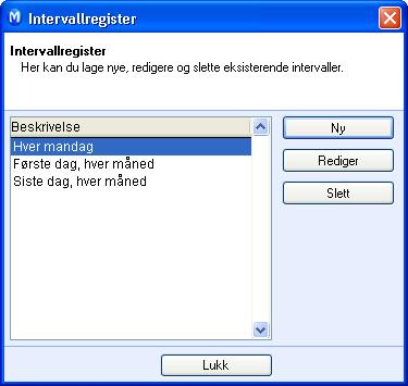 Mamut Enterprise Periodiske Rapporter Hvordan slette et oppsett? Du kan velge å slette et oppsett. Dette gjør du fra listen Oppsett.