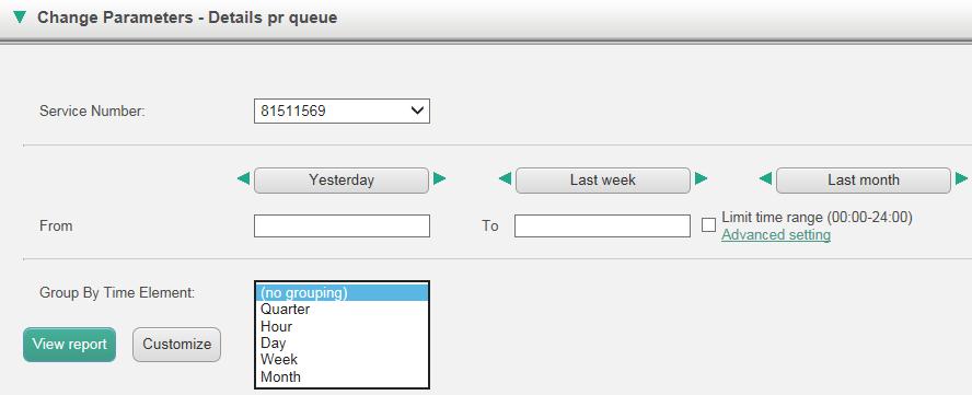 8.1.1 Definere tidsperiode Definering av en tidsperiode for en rapport kan gjøres manuelt eller ved hjelp av Tidshjelperknappene.