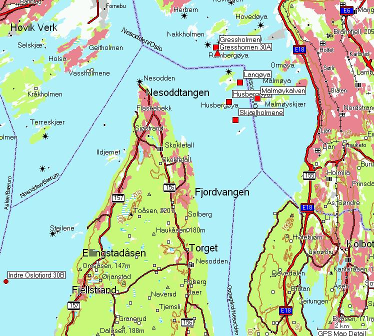 forekomst av miljøgifter i organismer innen området har ikke dette vært mulig og det er da tydd til data fra nærliggende områder.