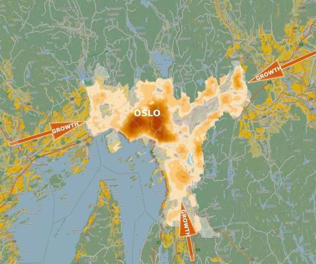 Høy befolkningsvekst i Oslo og Akershus Fram til 2040 vil det kunne bli