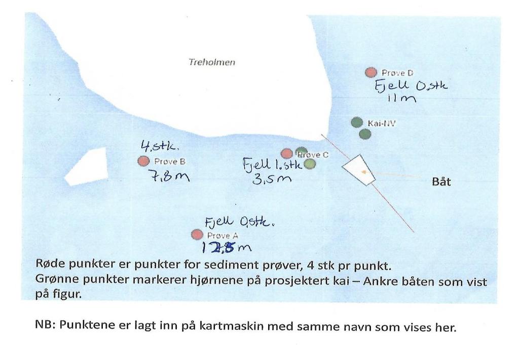 JS Dykkerservice John Skarholm Side 2 av 2 Orientering JS Dykkerservice ble bedt om assistere i forbindelse med bunntypografi av planlagt kai ved Husøy.