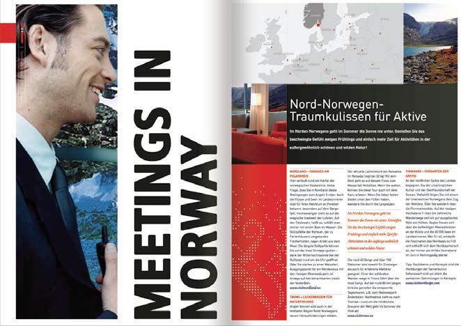 3.1.6 Produktkatalog Profildokumentasjon for Innovasjon Norge Meetings side 24 Skisse på innside produktkatalog.