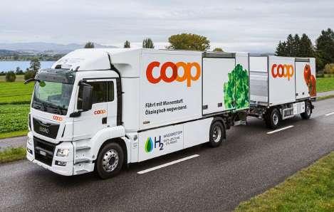 COOP i Sveits Tilsvarende testprosjekt som ASKO Lastebilene er bygd av