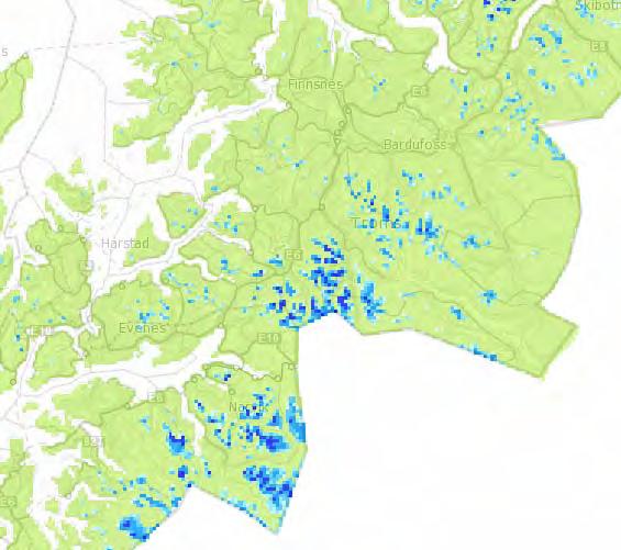 Figur 2. Simulert snømengde 14. juli 2012 kl. 08. 2 Beskrivelse av flommen 2.1 Nedbør og temperatur 14.-15.