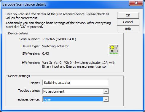 Eaton RF-System 29 Etter positiv sjekk av en kode vil dette vinduet dukke opp gi detaljert komponentinformasjon om komponenten som akkurat ble lest inn.