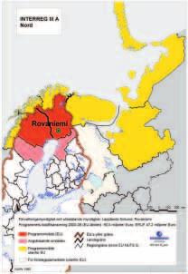 området nedenfor. Nordkalotten omfatter området med unntak av det russiske området. Sápmi omfatter de samiske bosettingsområdene i Nord-regionen.