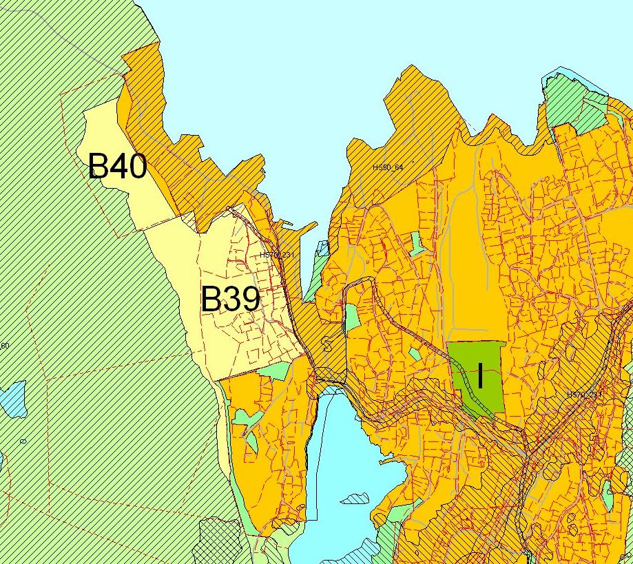 I nærområdet er det også arealer til fremtidig boligformål B39 og B40. Her er det estimert at det er mulig å bygge mellom 1200 og 1300 nye boliger. 3.