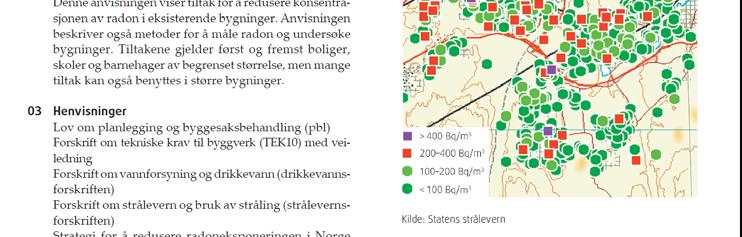 utleieboliger etter strålevernsforskriften å gjøre tiltak når nivået