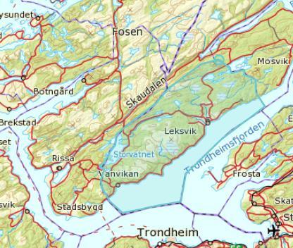 Leksvik kommune Leksvik kommune ligger på Fosenhalvøya på nordvestsiden av Trondheimsfjorden.