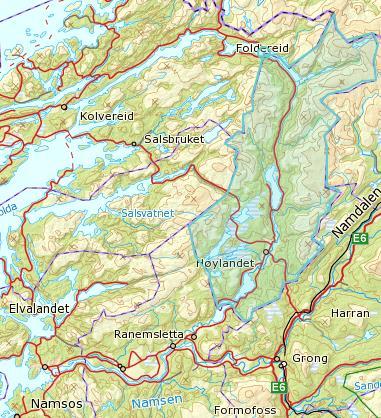 Høylandet kommune Areal 2000 2016 Vekst innb.