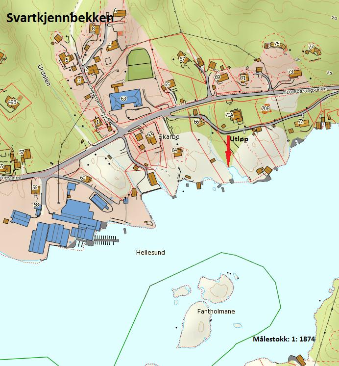 OBJEKTID 12494540 WaterBodyID 017-198-R Anadrom areal (m2) UTM sone 32 øst Nord Anadrom lengde (m) 0 Utløp 523382 6529548 Sist