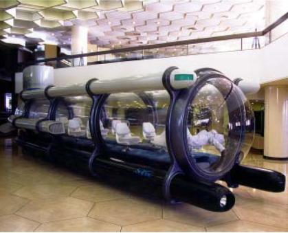 10 Figur 7. Turist-ubåter med maksimalt utsyn. Det finnes i dag en rekke turist -ubåter i drift verden rundt (tab. 3). Tabell 3.