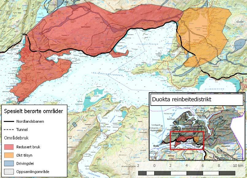 9 Vedlegg 9.1 Driftsforhold, utfordringer og ønsker om tiltak i hvert reinbeitedistrikt 9.1.1 Duokta reinbeitedistrikt Duokta reinbeitedistrikt driver ifølge reineierne en arbeidsintensiv og lite mekanisert reindrift på grunn av svært kupert terreng.