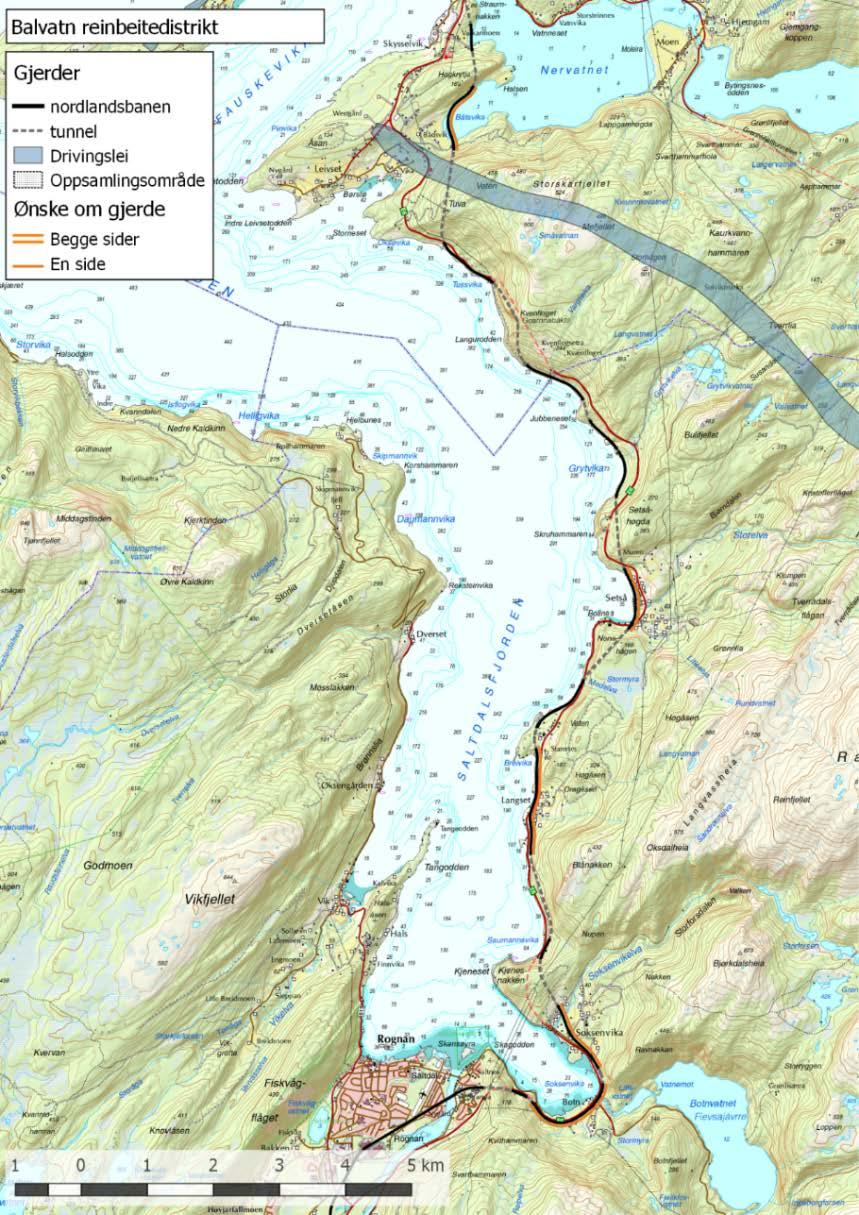 9.1.2.1 Ønskede tiltak Gjerde: Tunnel Saksenvika/Blodvegen- bru/tunnel Botnelva/Øspan. Gjerde: Tunnel Saksenvika-øst/Rauhellan-Sjyhågen-Saksenvik vestre (gård).