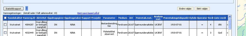 Søkefunksjon som viser alle