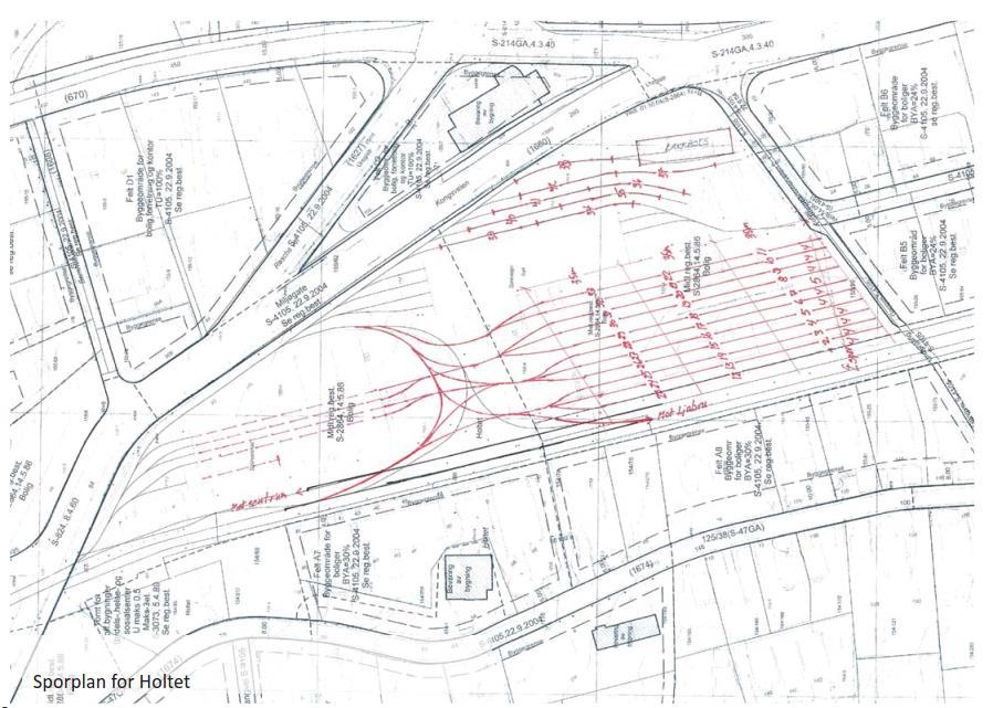 Side 17 Figur 20: Sporplan Holtet (kilde: Sammendragsrapport for forslag til