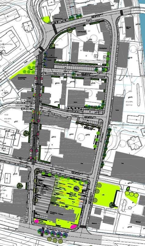 Møteplasser: Kommuneparken og gågata Diskusjon i 2002 blant private: Brusteinsaksjon kr. 450.000 En plan for etappevis forskjønning av sentrumskjerna ble laget. 1.