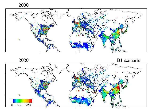 PROJECTIONS OF GLOBAL NO x EMISSIONS Anthropogenic NO x emissions [IPCC, 2001]