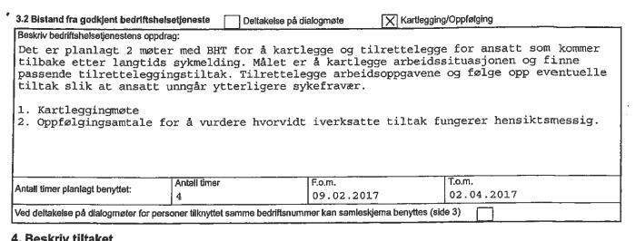 Eksempler på tekst i søknad om BHT-honorar: BHT skal bistå med veiledning for å gi NN økt