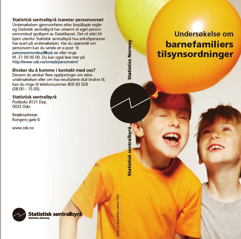 Undersøkelsen om barnefamiliers tilsynsordninger 2010