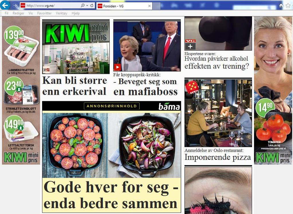 28 Reklamejournalistikk Et annet eksempel fra VG.