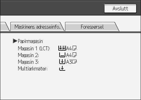 Merk [Ingen stift], [Beholder for hulleavfall full], [Mottaksbrett fullt], [Papirstopp for orig.