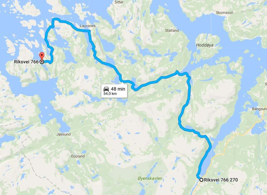 Flatanger Prosjektet følgende vegstrekning: Fv. 766, 54 km, ÅDT 710, B-veg kostnad 86,4 mill.kr 15 Gang- og sykkeltrafikk I behandlinga av strateginotatet (fylkestingsak nr.