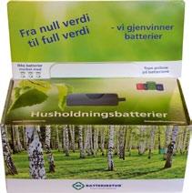 Emballering Innsamlingseske Innsamlingseske for kasserte husholdningsbatterier.
