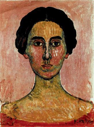 This portrait in shades of red from 1912 shows Godé-Darel as a beautiful, healthy young woman.