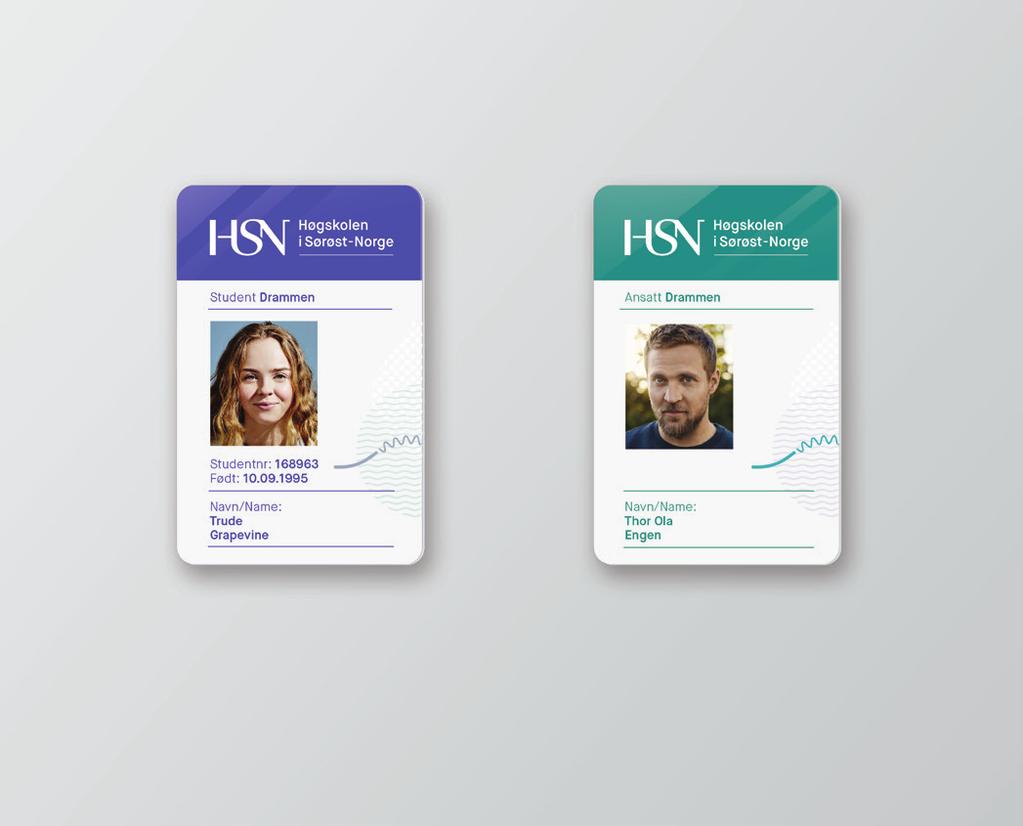 HSN Visuell identitet: Profilmanual Profilen i bruk: Adgangskort 62