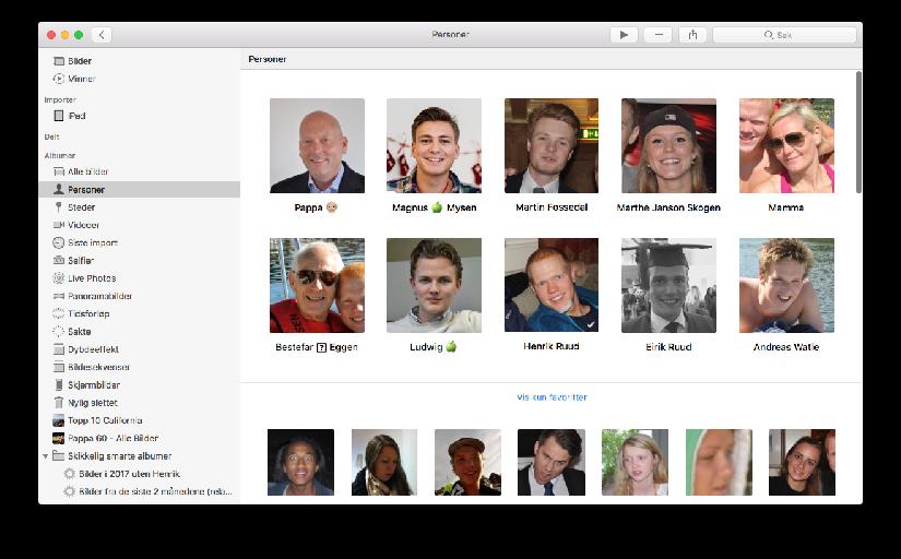 1. Hvorfor er bilder så vanskelig? 2. Oversikt over Bilder på Mac 3. Albumer 4. Steder og søk 5. Personer / Ansikter 6. Smart albumer 7.