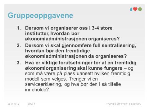 Også mulig å se på private virksomheter med mye prosjekter, ikke bare UiO. Læring fra UiO: gruppen for totaløkonomi ser litt på den. Kanskje ikke helt funnet formen.