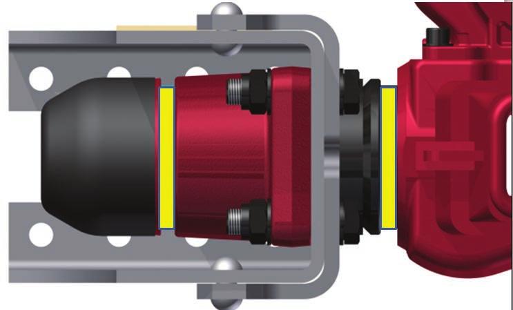 Krav, slitasjegrenser osv. Anvisning for tiltak Lenker 2 3 Sammenlign målte dimensjoner med bildet under. Minste tverrsnitt på horisontalbolten må aldri overstige 6,2 mm.