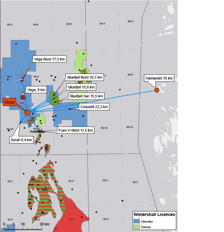 2 Områdebeskrivelse 2.1 Geografisk lokasjon av brønnen Letebrønn 35/11-19S Orion i PL 248 F vil bli lokalisert i den nordlige delen av Nordsjøen.