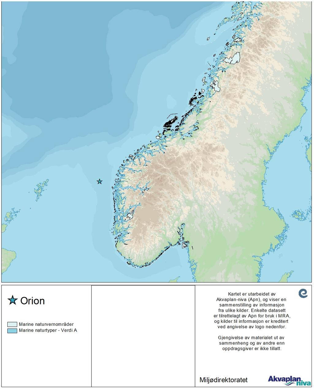 Figur 10.1 Høyt miljøprioriterte lokaliteter. 10.3 Forutsetninger Metoder for analyse av miljørisiko En skadebasert miljørettet risikoanalyse er utført etter MIRA-metoden (ref.