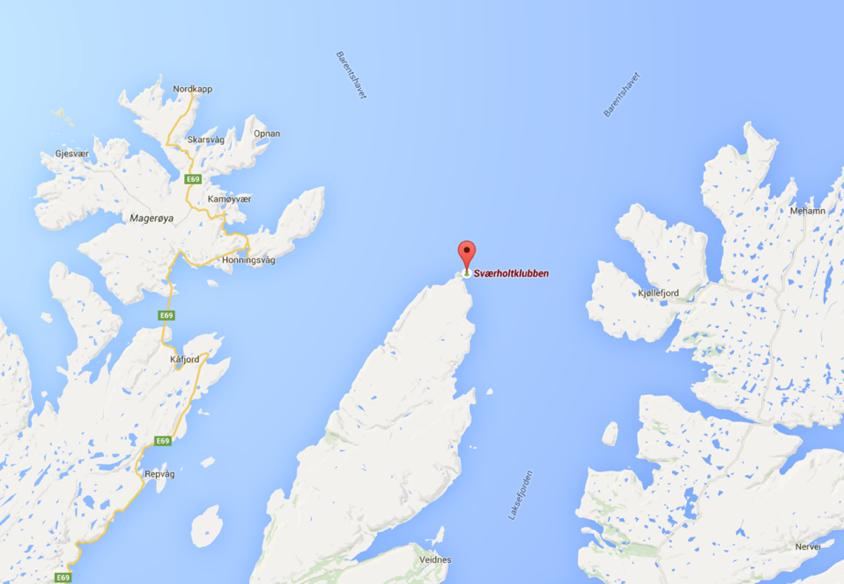 Figur 12 "Tilstedeværelse av olje for ulike tidspunkt i et 1x1 km rutenett for vindscenariet som gav kortest drivtid til Sværholtklubben, med utslipp fra lokasjon 1.