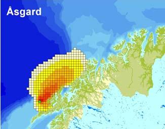 Influensområder punkt B Treffsannsynlighet 5-10 % 10-20 % 20-35 % 35-50 % 50-70 %