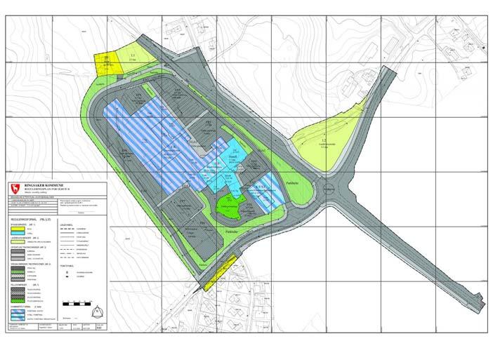 Page 5 of 21 Reguleringsplan Olrud II 4.3 Vurdering av planstatus Overordnet planverk legger opp til rundkjøring og omlegging av FV 66- Arnkvernvegen.