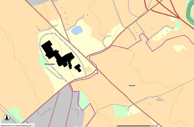 Page 8 of 21 planområdet til store friluftsområder ved Frøbergsberget. Avstanden er i overkant av 1 km. 6.