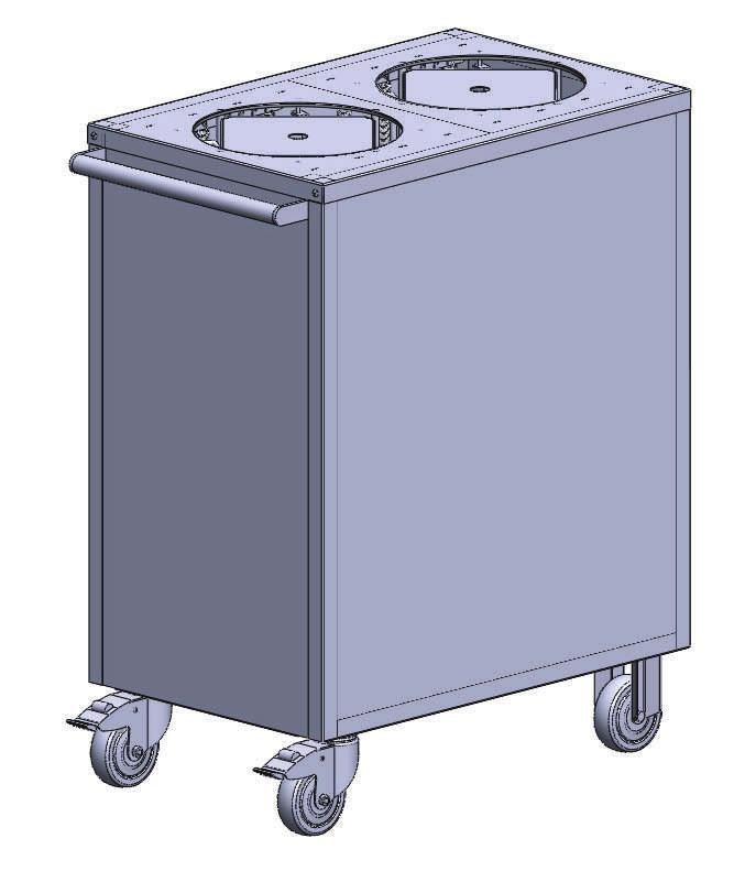 Tallerkendispenservogne Tallerkendispenser for ca. 55 tallerkner. Vare nr.