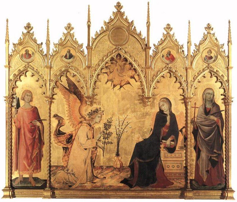 Oppgave 2 Simone Martini (og Lippo Memmi?), Bebudelse, midtpanel, ca.