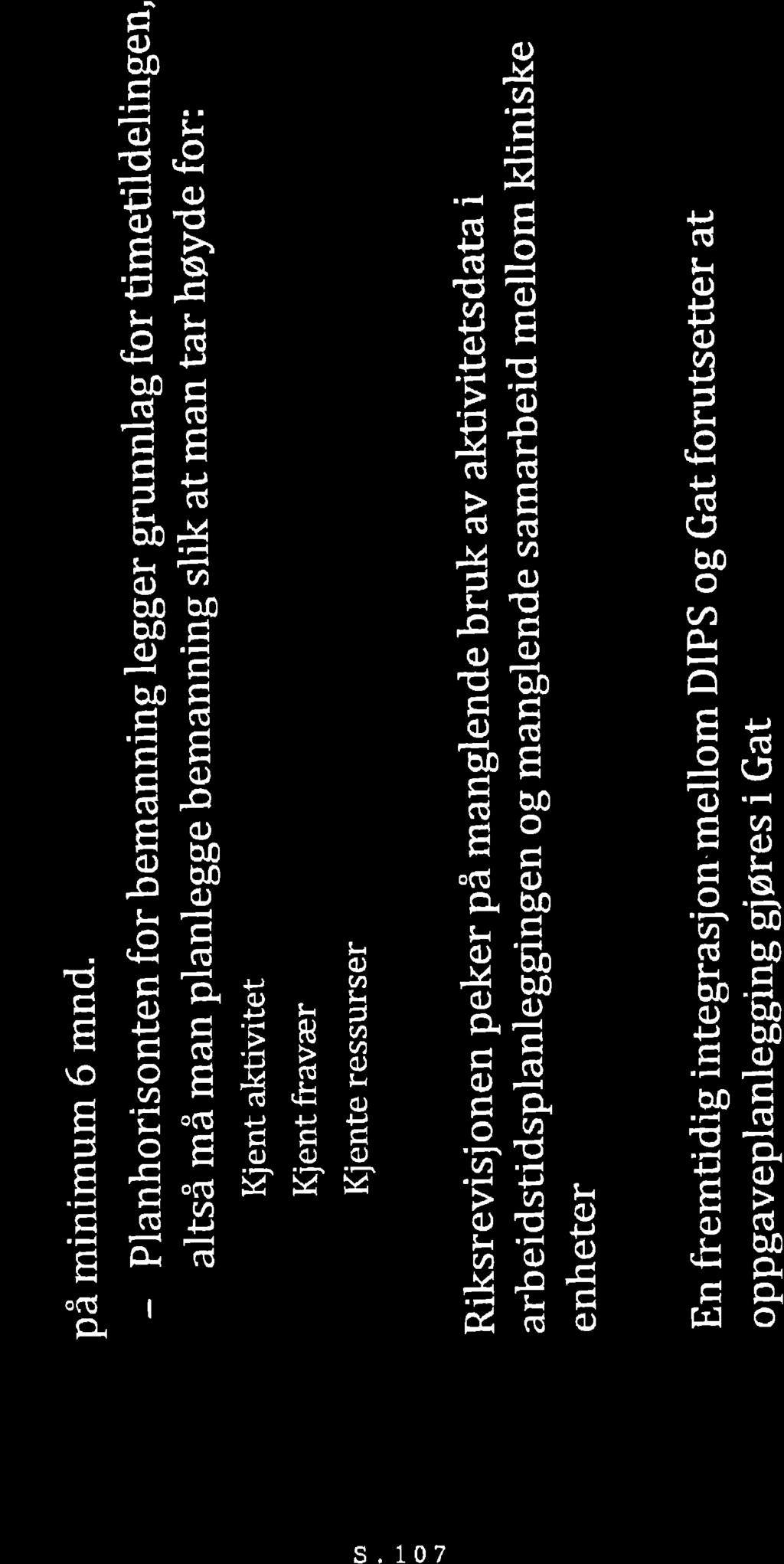 "qil U) o \ a a Krav fra HOD om planleggingshorisont for bemanning og timetildeling på minimum 6 mnd.