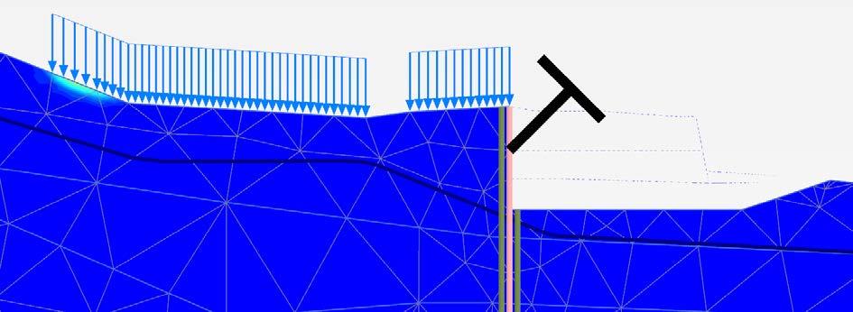 Sikkerhetsfaktor for utgravingsfase, FOS = 2,33 Sikkerhetsfaktor for situasjon etter anleggsfasen, FOS