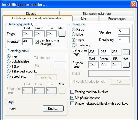 11.12.2008 Kapittel 4... 9 DDS-CAD 6.5 Fotorealistisk fremstilling Lyskilder Det kan brukes tre lystyper foruten sollyset og himmellys (dvs overskyet med 100 små lyskilder).