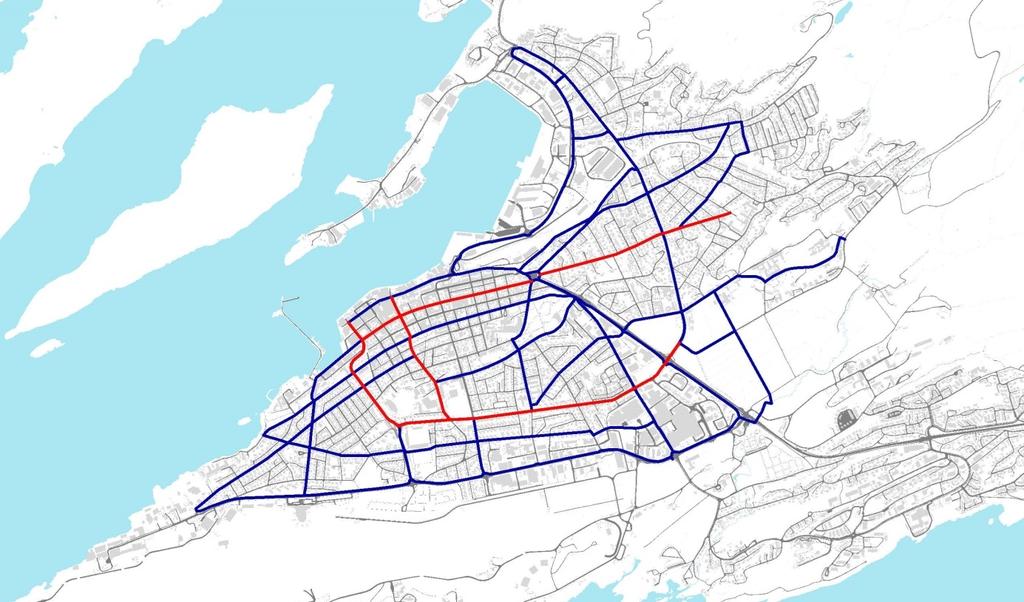 Prioriterte ruter For prioritering de neste fire årene foreslås disse rutene: - Dronningens gate - Reinslettveien - Hålogalandsgata (foreligger bevilgning i forbindelse med sykkelprosjekt i Bypakken)