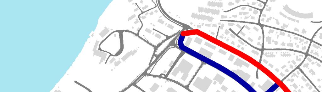 Arbeidsplasser. Boligområder. Skolevei. Trafikkforhold: ÅDT 10 000-12 000. Fartsgrense 50 km/t.