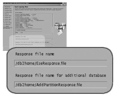 /db2home, slik at de deltakende maskinene får tilgang til den. Installeringsloggene db2setup.his, db2setup.log og db2setup.err er som standard plassert i katalogen /tmp.